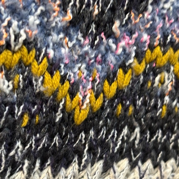 Anthropologie Pilcro Magda Knit Poncho boho heavy knit sweater M/L - Picture 5 of 8